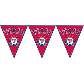 Texas Rangers MLB Red & Blue Plastic Pennant Banner - 12' (Pack Of 1) - Perfect For Game Day & Baseball Fans