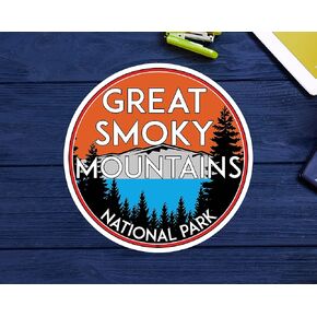 4" Great Smoky Mountains National Park Vinyl Decal Sticker Tennessee Gatlinburg Pigeon Forge Outdoor Indoor Laptop