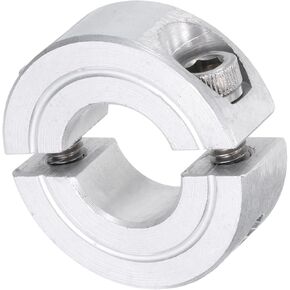 uxcell Double Split Clamp-On Shaft Collar for 1/2" Shaft, Two-Piece Clamping Collar, 1-1/8" OD, 13/32" Thickness, Aluminum Alloy Set Screw Split Collar Clamp