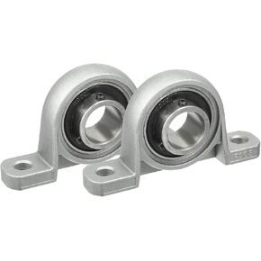 uxcell 2pcs KP003 17mm Bore Zinc Alloy Inner Ball Mounted Pillow Block Insert Bearing