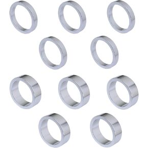 10X Bicycle Head Stem Spacer Replacement Head Tube Spacer Aluminum Alloy Headset Washer Accessories Compatible with Front Stem Fork MTB Bike BMX Mountain Bike