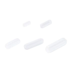MECCANIXITY Magnetic Stirrer Mixer Stir Bar Rod 5/10/15/20/25mm Cylinder Shape PTFE Coating Magnet White for Laboratory 5Pcs