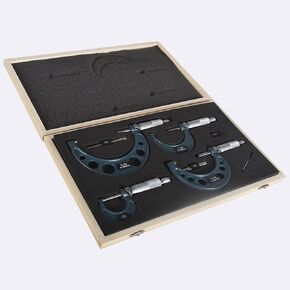 6-Pack 0-6 Outside Micrometer Set, Carbide Standards Micrometers Precision Machinist Tool Set with Carbide Tip 0.0001 Precision