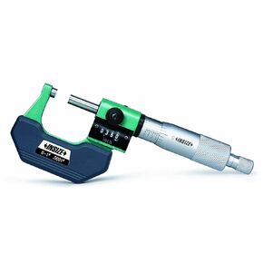 INSIZE 3400-1 Outside Micrometer with Counter, 0" -1", Counter Resolution .001", Thimble Graduation .0001"