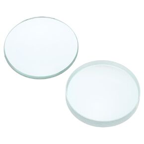 PATIKIL 10cm Focal Length 50mm Double Convex and 10cm Focal Length 50mm Double Concave Lens 1 Set, 2 Pack Glass Optically Polished Round Edges Lens for Physics Experiment Classroom, Clear