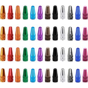 48 PCS Bicycle Presta Valve Cap Multi Color Bike Tire Air Caps Cycling Valve Cap for Mountain Bike Road Bike French Style Cap Dust Covers 12 Colors in Kuwait