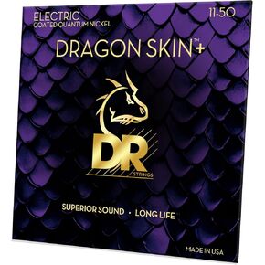 DRAGON SKIN+ - Coated Quantum Nickel Electric Guitar Strings – DEQ-9 – Superior Sound with Comfortable Feel & Long Life – Light 9-42