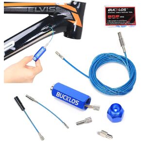 BUCKLOS Bike Internal Cable Routing Tool Kit Compatible with 4-5.5mm Housing, Bicycle Frame Hydraulic Inner Hose and DI2 E-Tube for MTB Mountain Bike/Ebike/Road Bike with Storage Design BT06