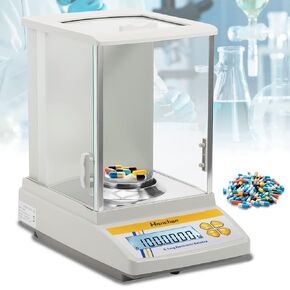 Hanchen Analytical Balance 220g/0.1mg Precise Digital Balance Lab Scale for Laboratory Jewelry Store 110v