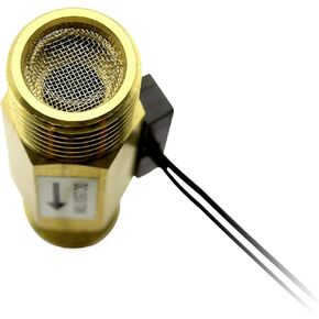 HJJSFS02 Adjustable Copper Brass Water Flow Switch Reed Switch Principle Liquid Flow Sensor Magnetic External Wire Hall Flow Meter Low Flow Start Turbine Flow Meter Water Heater Water Flow Sensor