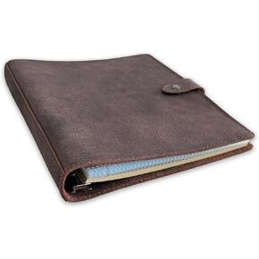 Genuine Leather Photo Album 4"x6" 120 Pockets with 30 Sheets of Writing Paper, 6-Ring Binder, Snap Closure