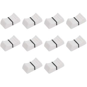 Fielect 10Pcs Straight Slide Potentiometer Flat Push Knob Insert Shaft Plastic 8x1.2mm Black