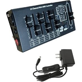 DMX console,DMX Light controller,DMX Controller for DJ Lights, 24 channel dmx controller DJ light show, portable stage light controller.,DMX Controller Mini be Use for Party and Bar