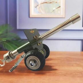 Firecracker Cannon Mini Artillery Cannon That Shoots Fire Crackers Launcher Can Cannons That Fire Black Powder Firework Cannon 304 Stainless Steel Model Small Desktop Ornament
