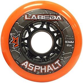 Labeda Wheels Inline Roller Hockey GRIPPER ASPHALT OUTDOOR ORANGE 76mm 85A x1