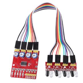 4 Channel Infrared Detection Tracking Sensor Modules Obstacle Avoidance PCB Sensor Obstacle Avoidance Module for Smart Car