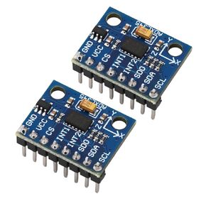 2PCS GY-291 ADXL345 3-Axis Digital Acceleration of Gravity Tilt Sensor Module IIC/SPI Transmission for Raspberry Pi (soldered)