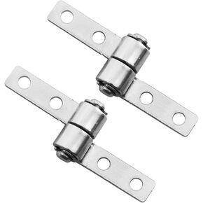 LQ Industrial 2PCS 48x18x1.5mm Hardware Hinge Silver Metal Damper 360 Degree Left Torque Pivot Hinge Suitable for Laptop and Tablet PC and LCD Monitor Mounting and Positioning
