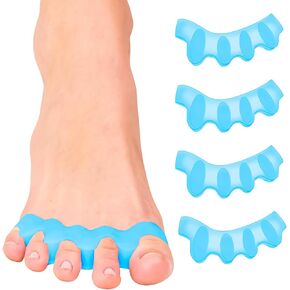 Silicone Toe Separators for Women Men to Correct Bunion/Restore Toes to Their Original Shape/Hammertoe Straighteners, Toe Spacers Toe Straightener Toe Stretcher Big Toe Correctors-White