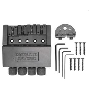 Headless 4 String Bass Tremolo Bridge System, String Bridge Zinc Alloy Tail Musical Instrument Accessories For Electric Guitar Bass Black Performance Accessory
