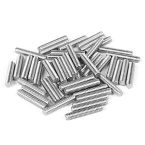 Pack of 50 ]M4 x 20mm Length 304 Stainless Steel Fully Threaded Rod Bar Studs Silver Tone