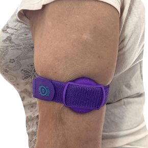 FreeStyle Armband 2 for Freestyle Libre 1 & 2 14 Day : up to 30" Inch Adjustable Flexible Transmitter Protection Sensor Cover - SENSOR SAVER - No More Adhesive Patches (PURPLE)