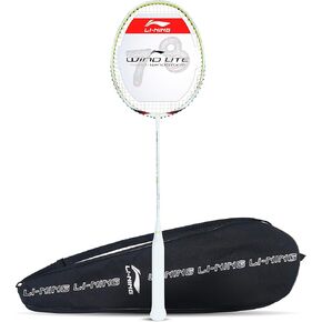 Li-Ning Wind Lite Strung Badminton Racquet with Free Full Cover (78 Grams. Powered by Windstorm)