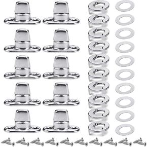 Gisafai 10 Sets Canvas Twist Lock Fasteners, Turn Button Fasteners, Eyelet and Stud Mounting Screws for Canvas Marine Fastener Turn Buttons