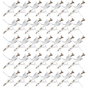 50Pcs Drywall Anchors with Screws, Self-Drilling Hollow Wall Anchors Butterfly Expansion Plugs, Heavy Duty Plastic Anchors kit for Curtain Plasterboard Wall Installation （White）