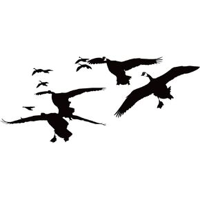 Goose Hunting Decal Flock of Geese Decal Goose Hunting Sticker goose hunting clock 7076 by Waterfowldecals (Medium, White)
