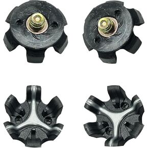 28 PCS Replacement Golf Cleats Large Metal Thread Screw in Golf Spikes Replacements Golf Shoe Spikes (Black/Gray)