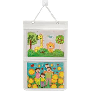 OLizee® Hanging Kids Artwork Frame Kids Artwork Storage Organizer Children Artwork Display Frame for Paintings Drawings Certificates Awards Single