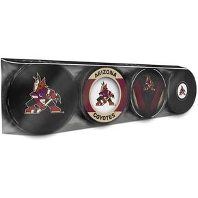 Arizona Coyotes Officially Licensed 4-Pack Hockey Puck Collection