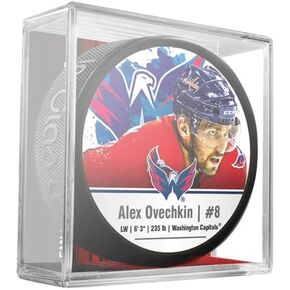 Alex Ovechkin Washington Capitals Officially Licensed Hockey Puck with Holder