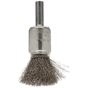 Weiler 11010 Coated Cup Crimped Wire End Brush 1/2", .006" Stainless Steel Fill, Made in The USA (Pack of 10)