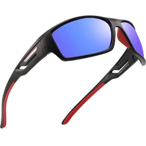 PUKCLAR Sports Polarized Sunglasses for Men Women Driving Sunglasses Cycling Running Fishing Goggles Unbreakable Frame