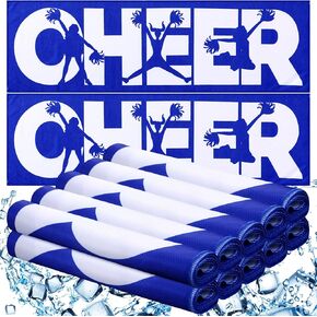 12 Pack Cheerleader Cooling Towel for Girls Cheer Gifts Bulk for Team Cheer Sports Towels with Bags 40" x 12" Breathable Chilly Towel Microfiber Towel for Cheer Sport Team Gift