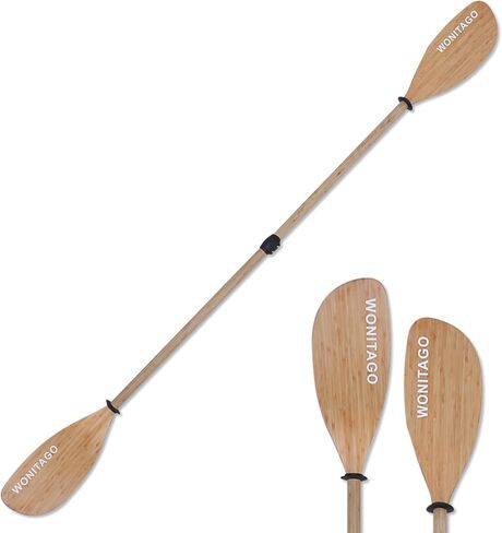 Full Carbon Fiber Kayak Paddle with Large Paddle Blade, 2-Piece, Floating Adjustable Kayak Paddles with Paddle Bag, 215-225 cm/85-89 Inches in Saudi Arabia