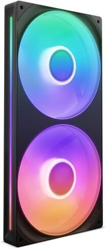 NZXT F240 RGB Core - 240mm Single-Frame Fan Unit with 2 x 120mm RGB Fans - Speed & Lighting Control - High Static Pressure & Airflow - Fluid Dynamic Bearings - 8 aRGB LEDs Per Fan - Black in Saudi Arabia