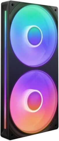 NZXT F280 RGB Core - وحدة مروحة أحادية الإطار مقاس 280 مم مع مراوح RGB مقاس 2 × 140 مم - التحكم في السرعة والإضاءة - ضغط ثابت عالي وتدفق هواء - محامل ديناميكية سائلة - 8 مصابيح LED aRGB لكل مروحة - أسود in Kuwait