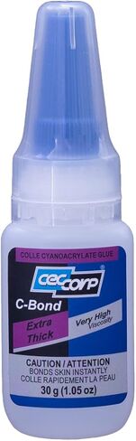 CECCORP Super Glue - C-Bond Extra Thick, 1.05 oz (30 g), Very High Viscosity Cyanoacrylate Adhesive, Clear CA Glue for All Purposes in Saudi Arabia