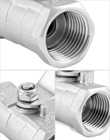 QWORK 1/2 Inch NPT Stainless Steel Ball Valve, 2 Pack Standard Port for Water, Oil, and Gas in Saudi Arabia