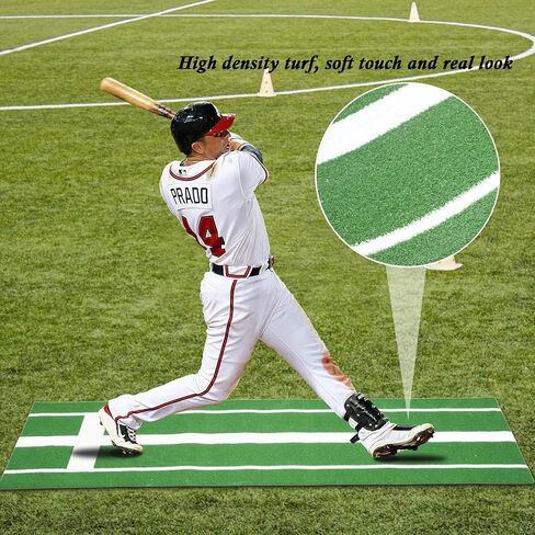 حصيرة رمي الكرة اللينة مقاس 3 × 10 بوصات، أباريق البيسبول، حصيرة ضرب الكرة اللينة الخضراء، حصيرة رمي العشب الاصطناعي، أدوات تدريب رمي الكرة اللينة للأماكن الداخلية والخارجية in Kuwait