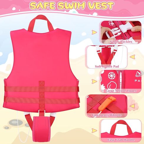 Toddler Swim Vest, Kids Pool Float Jacket Toddler Floaties, Child Swimming Pool Vest for Kids Toddler 18-77lb in Kuwait