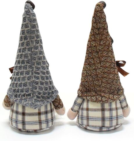 قطعتان من تماثيل القهوة من القطيفة ديكورات سويدية Tomte Elf Doll Nisse هدايا Coffee Gonk Couple Gnome لصينية القهوة وبار المكتب وديكورات المنزل in Kuwait