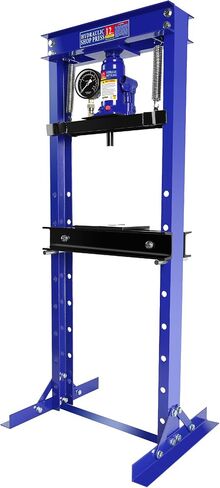 12 Ton Hydraulic Press,Benchtop Press with Press Plates,Adjustable Working Table Height,H Frame,Metal Hydraulic Shop Press for Automotive,Store,Home Mechanics,Rear Wheel Bearing Blue in Saudi Arabia