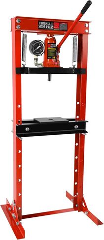 12 Ton Hydraulic Press,Benchtop Press with Press Plates,Adjustable Working Table Height,H Frame,Metal Hydraulic Shop Press for Automotive,Store,Home Mechanics,Rear Wheel Bearing Blue in Saudi Arabia
