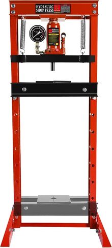 12 Ton Hydraulic Press,Benchtop Press with Press Plates,Adjustable Working Table Height,H Frame,Metal Hydraulic Shop Press for Automotive,Store,Home Mechanics,Rear Wheel Bearing Blue in Saudi Arabia