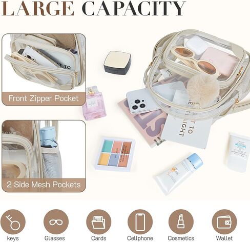 Missnine Small Clear Backpack for Stadium Events Anti-theft Mini Clear Bag for Sport Event Concert with Cute Pom-pom Ball in Saudi Arabia