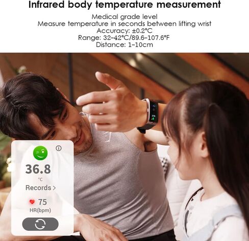 Breathalyzer Smart Watch, Professional-Grade Accuracy Portable Breath Alcohol Tester for Personal & Professional Use Portable Breath, thermometer for forehead, Fitness Tracker in Saudi Arabia